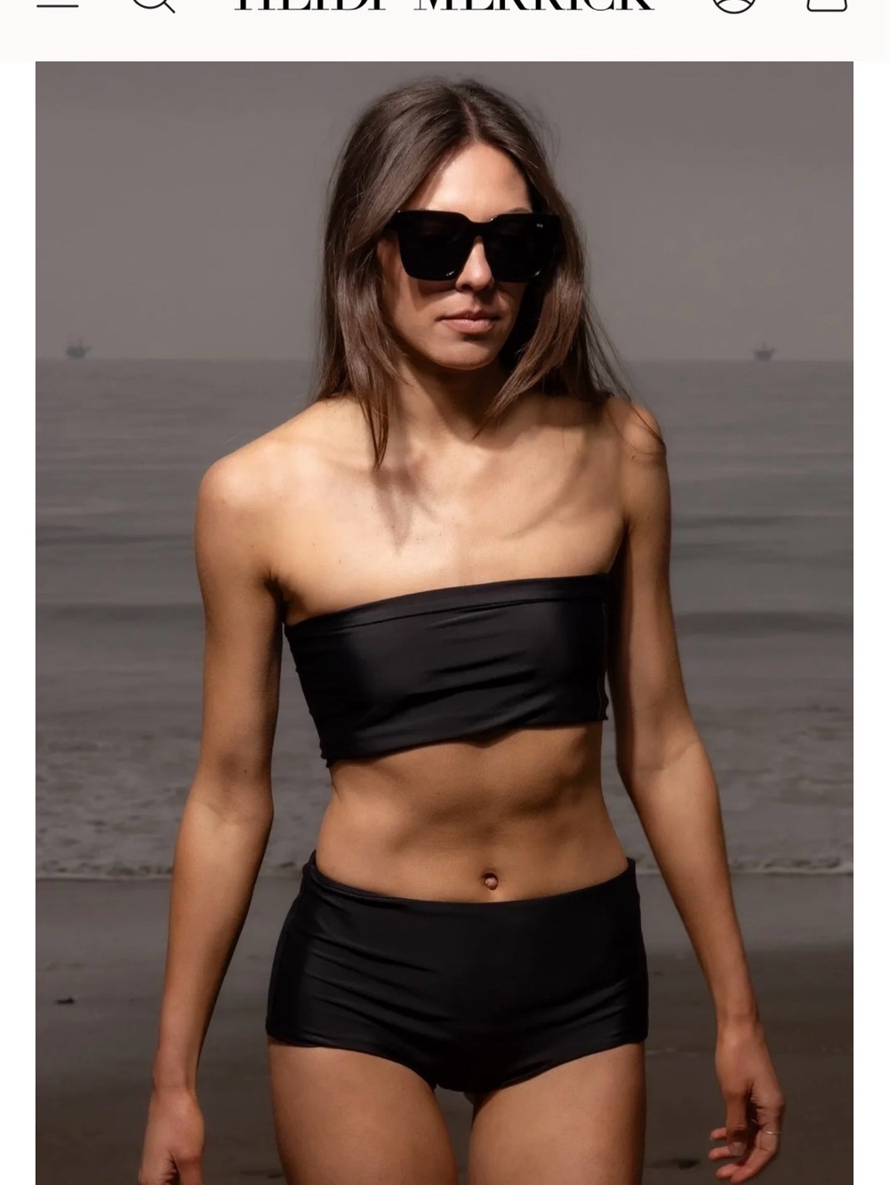 Heidi Merrick Black Vincent Swim Top
